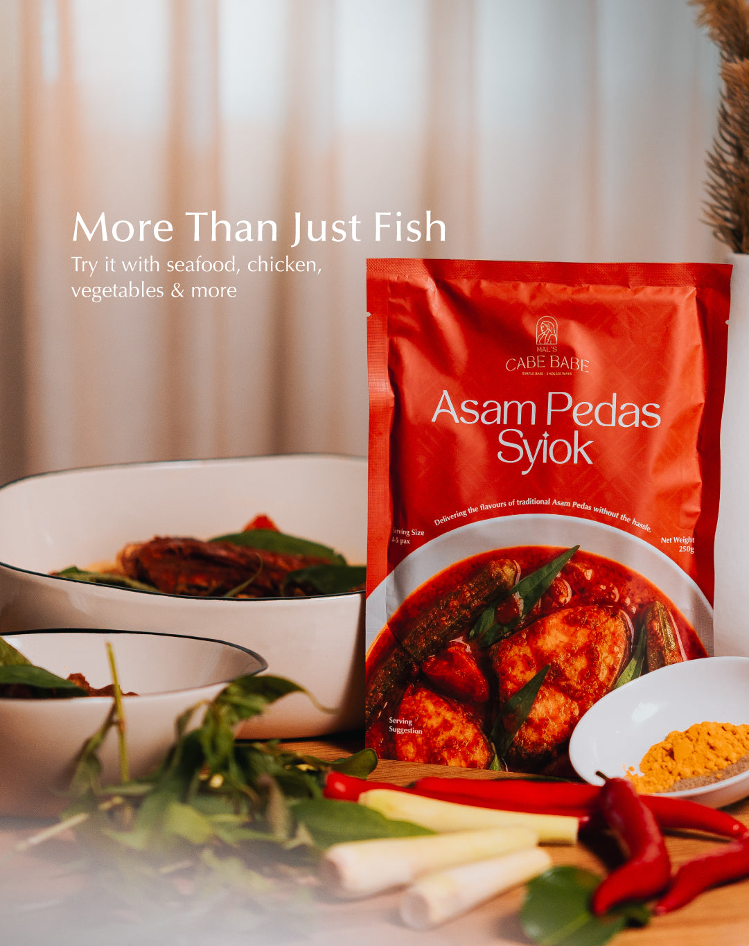 Cabebabe 2 Asam Pedas Syiok / 2 Rendang Nendang (Bundle of 4)