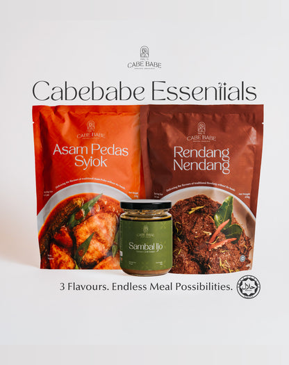 Cabebabe Essential Pack - Sambal Ijo / Rendang Nendang / Asam Pedas Syiok