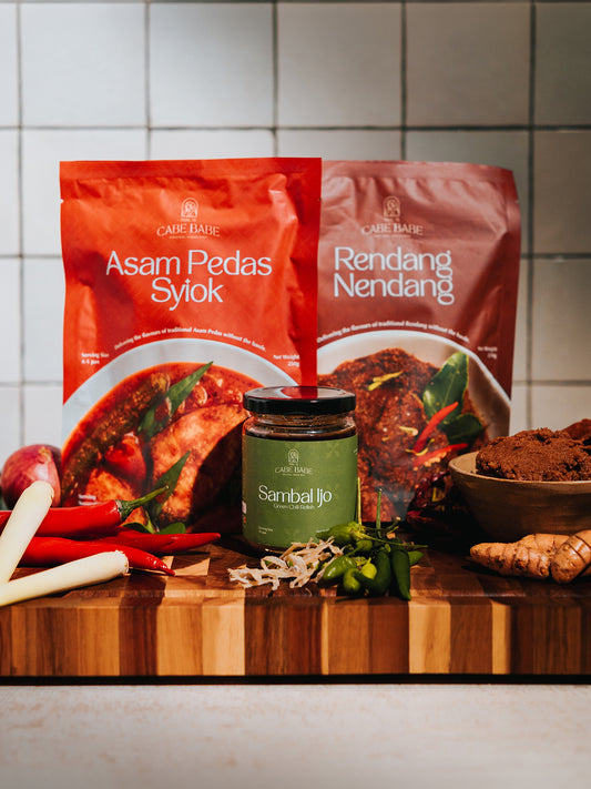 Cabebabe Essential Pack (x1 Sambal Ijo / x1 Rendang Nendang / x1 Asam Pedas Syiok)