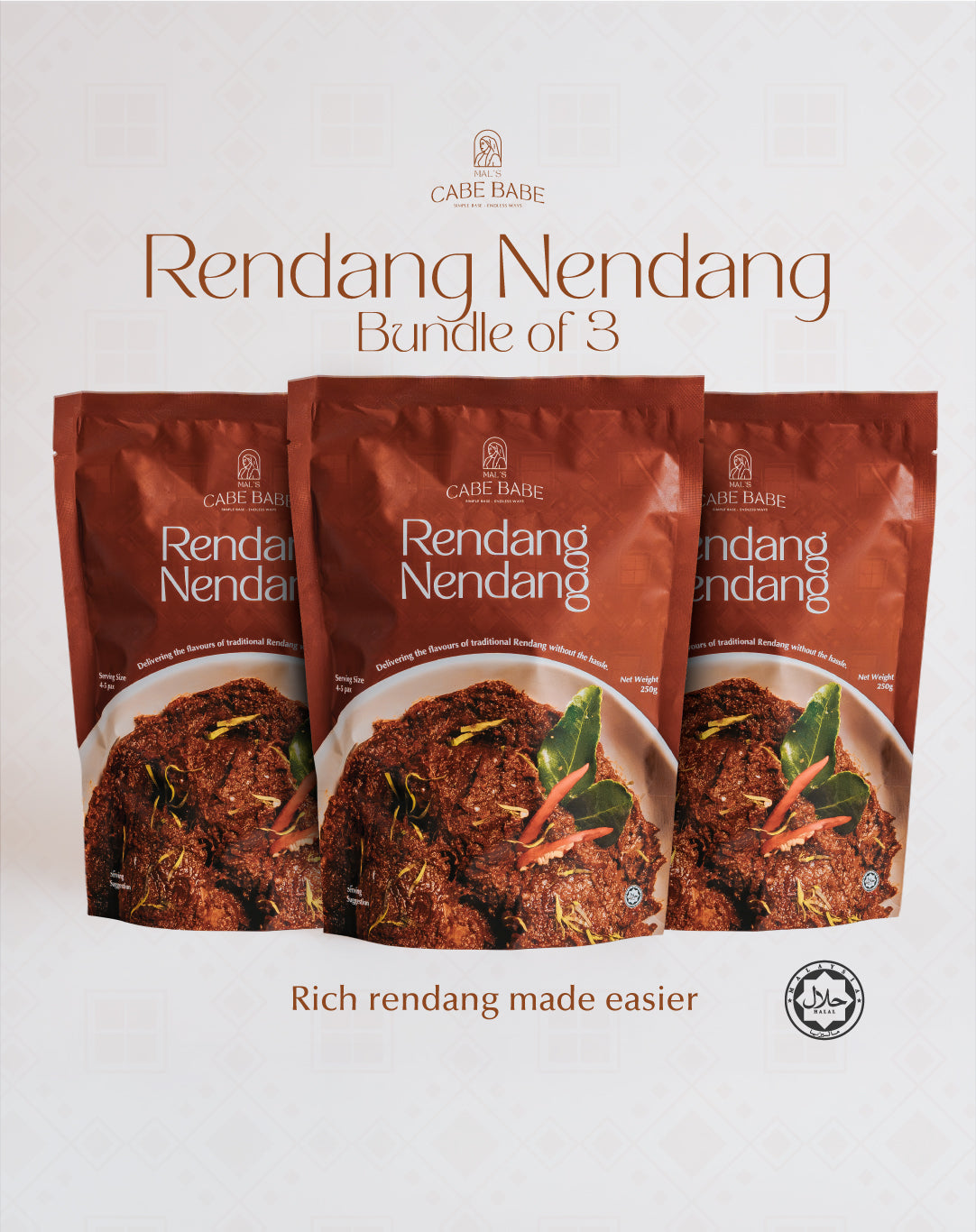 Cabebabe Rendang Nendang (Bundle of 3)
