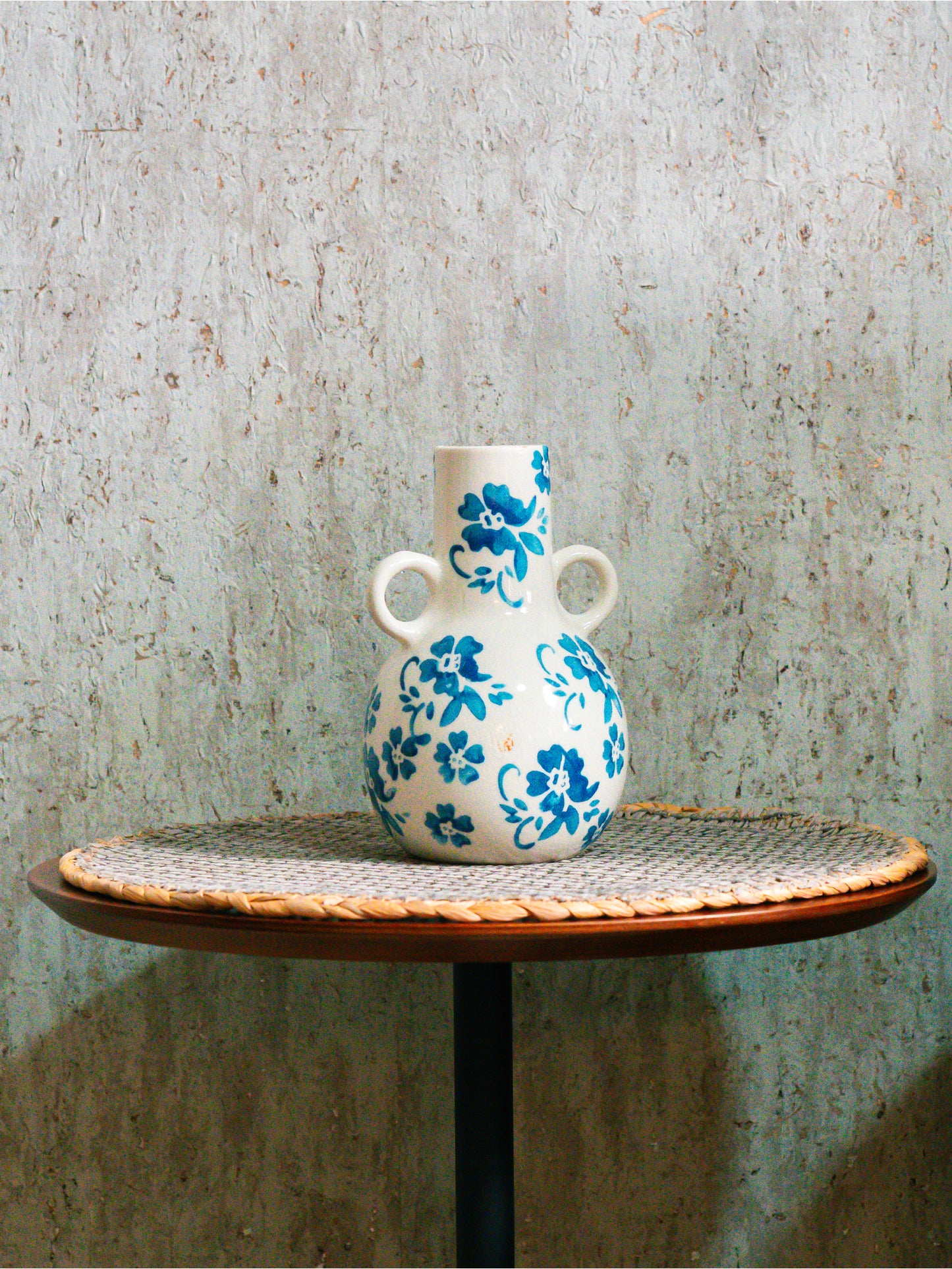 Donna Blue Vase In Vintage Ceramic